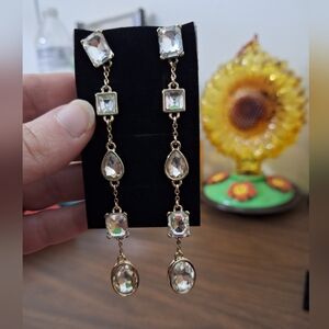 Swarovski Gold and Silver Crystal Earrings